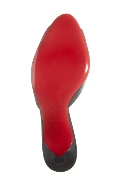 Christian Louboutin East Napa Kitten-heel Red Sole Mules In Black