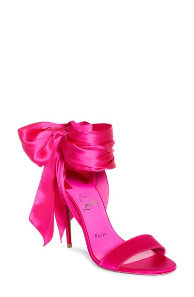 Shop Christian Louboutin Sandale Du Désert Ankle Wrap Sandal In Pink