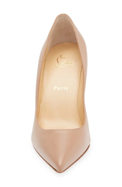 Christian Louboutin Apostrophy Pointy Toe Pump In Beige