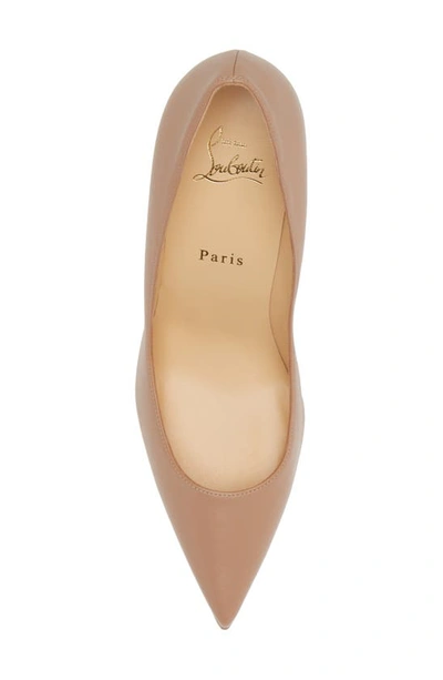 Shop Christian Louboutin Apostrophy Pointy Toe Pump In Beige