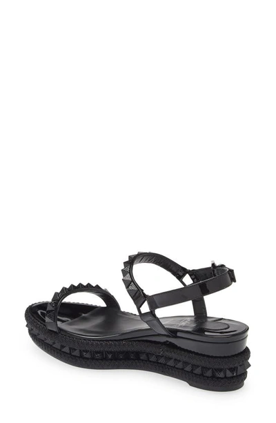 Christian Louboutin Pyraclou 60 Studded Leather Platform Sandals In Black