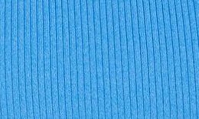 Shop Zella Allure One-shoulder Rib Sports Bra In Blue Regatta