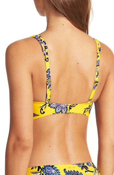 Sea Level Longline Triangle Bikini Top In Citrus