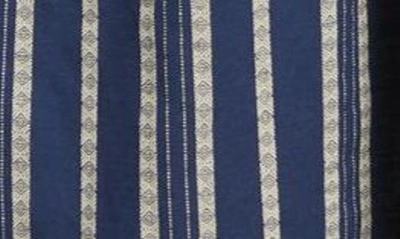 Treasure & Bond V-neck Cutout Stripe Cotton Sundress In Blue Artisan Stripe