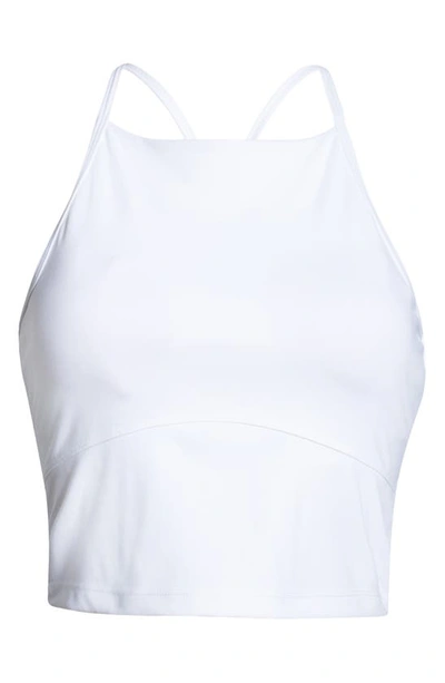 Zella Sunny Side Support Crop Tank In White