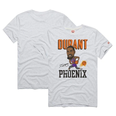 Shop Homage Kevin Durant Ash Phoenix Suns Caricature Tri-blend T-shirt