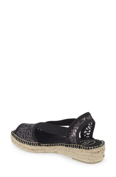 Toni Pons Estel Peep Toe Espadrille Sandal In Negre/ Black
