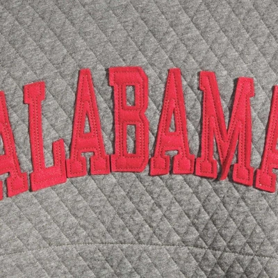 Shop Pressbox Heather Charcoal Alabama Crimson Tide Moose Quilted Pullover Sweatshirt In Heather Gray