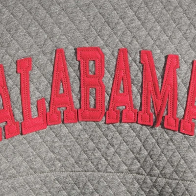 Shop Pressbox Heather Charcoal Alabama Crimson Tide Moose Quilted Pullover Sweatshirt In Heather Gray