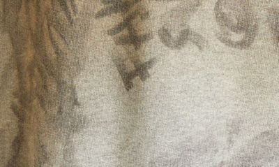 Shop Balenciaga Skater Graffiti Dirty Effect Cotton Fleece Pants In Heather Grey