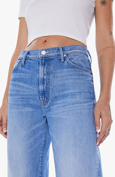 Shop Mother The Dodger High Waist Ankle Wide Leg Jeans In Romaine Calm