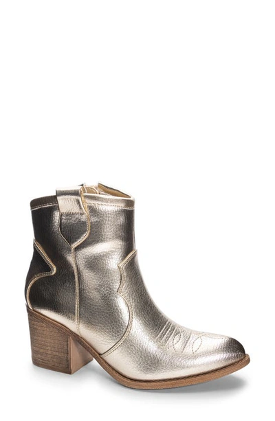 Shop Dirty Laundry Unite Western Bootie In Gold