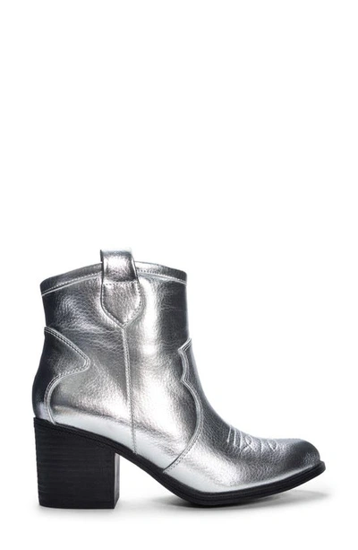 Shop Dirty Laundry Unite Western Bootie In Silver
