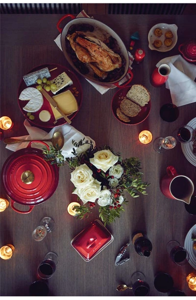 Shop Le Creuset Heritage Butter Dish In Cherry