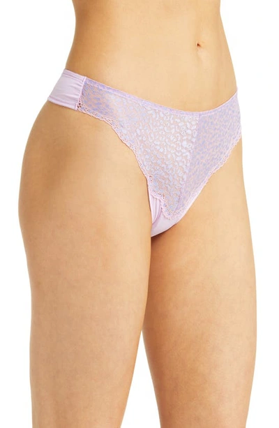 Shop Skarlett Blue Rouse Lace Thong In Thistle