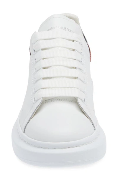 Shop Alexander Mcqueen Oversized Sneaker In 9174-white/ Sil./ Lust Red