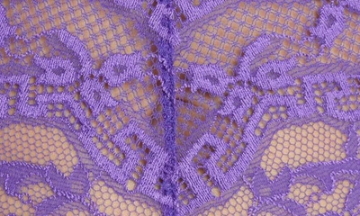 Versace Greca Lace Bustier Sleeveless Bodysuit In Bright Dark Orchid