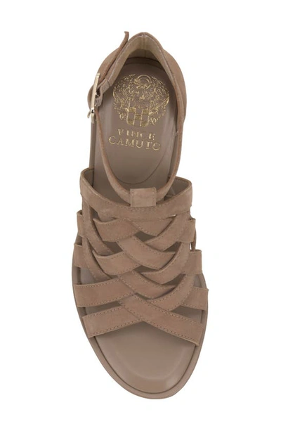 Shop Vince Camuto Frelly Strappy Sandal In Truffle Taup Slknub