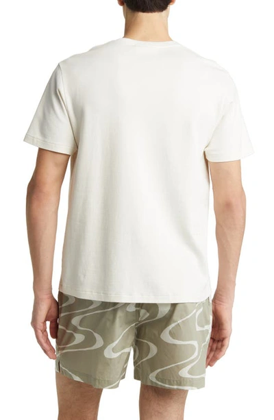 Frame Abstract Wave Graphic Short In Sand Beige Print In Green