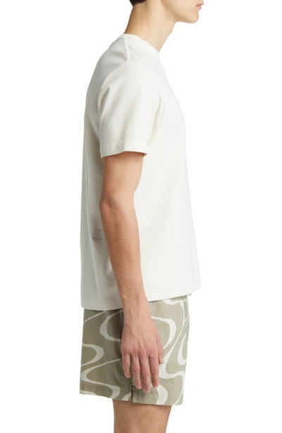 Frame Abstract Wave Graphic Short In Sand Beige Print In Green