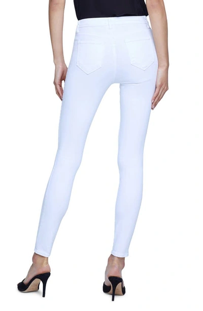 Shop L Agence Marguerite High Waist Skinny Jeans In Blanc