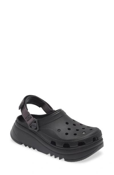 Shop Crocs Classic Hiker Xscape Slingback Platform Clog In Black