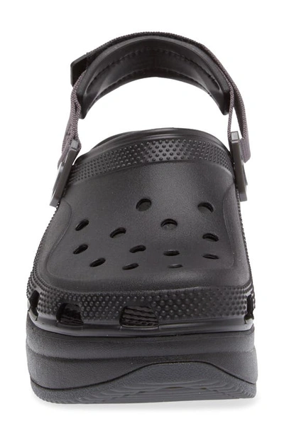 Shop Crocs Classic Hiker Xscape Slingback Platform Clog In Black
