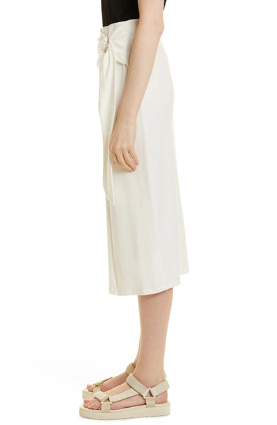 Shop Vince Belted Skirt In Off White