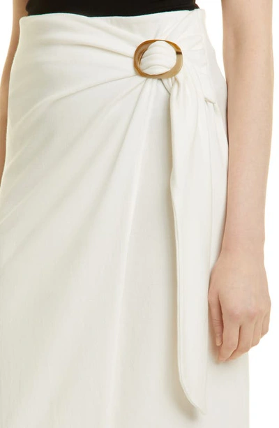 Shop Vince Belted Skirt In Off White