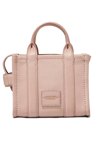 Shop Marc Jacobs The Leather Mini Tote Bag In Rose