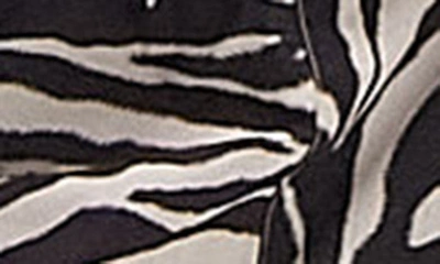 Shop Topshop Zebra Drawstring Cotton Shorts In Black