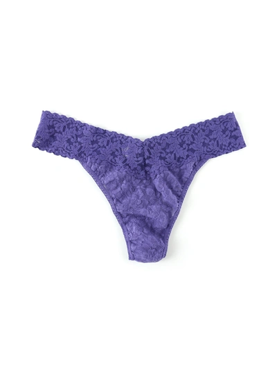 Shop Hanky Panky Signature Lace Original Rise Thong In Purple