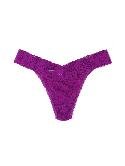 Shop Hanky Panky Daily Lace™ Original Rise Thong Aster Garland Purple Sale In Multicolor