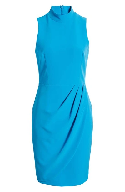 Shop Black Halo Naya Sleeveless Sheath Dress In Breezy Blue