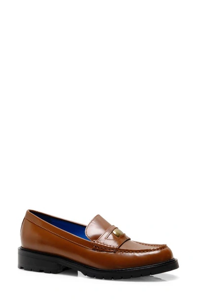 Shop Free People Liv Penny Loafer In Bronzer