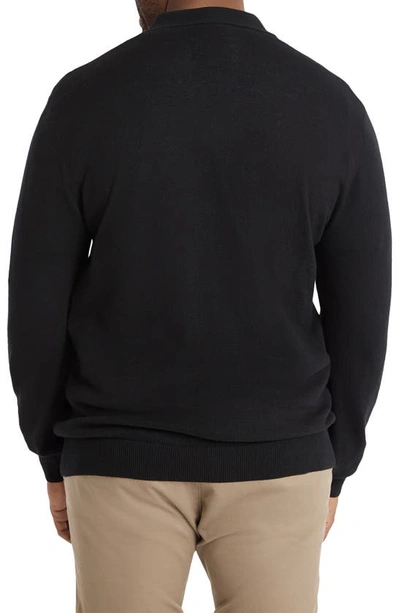 Shop Johnny Bigg Johnny Collar Sweater Polo In Black