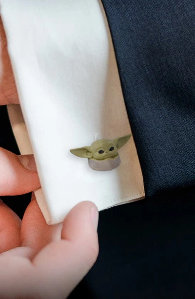 Cufflinks, Inc 3d Grogu Cuff Links In Green