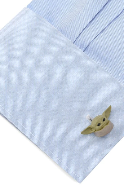 Cufflinks, Inc 3d Grogu Cuff Links In Green