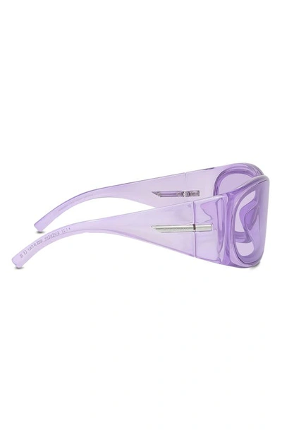 Shop Givenchy Oval Sunglasses In Shiny Violet / Violet