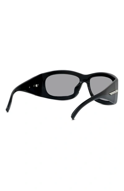 Shop Givenchy Oval Sunglasses In Shiny Black / Smoke