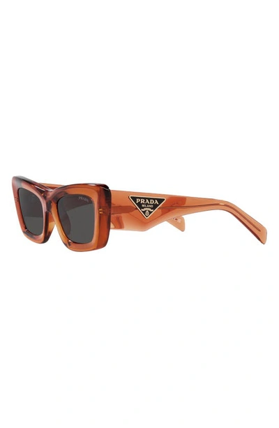 Shop Prada 50mm Square Sunglasses In Orange