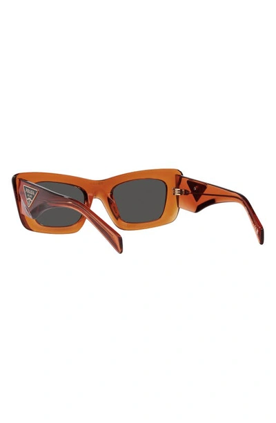 Shop Prada 50mm Square Sunglasses In Orange