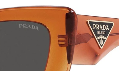 Shop Prada 50mm Square Sunglasses In Orange