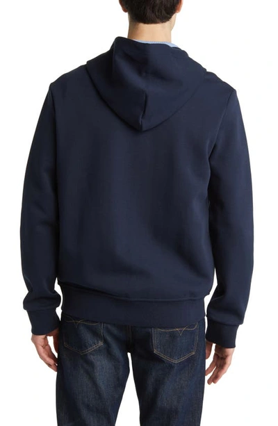 Shop Polo Ralph Lauren Double Knit Zip-up Hoodie In Aviator Navy