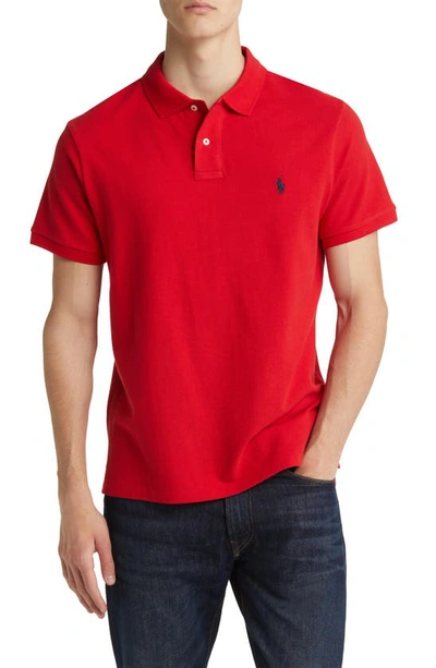 Shop Polo Ralph Lauren Solid Piqué Polo In Red