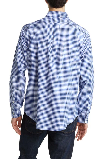 Shop Polo Ralph Lauren Long Sleeve Cotton Oxford Button-down Shirt In Blue/ White Gingham