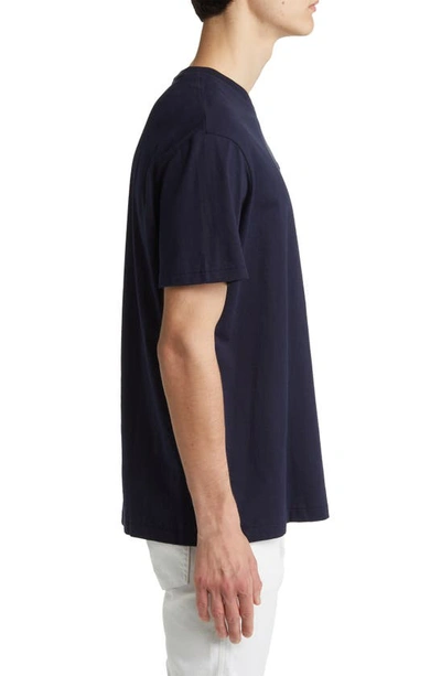 Polo Ralph Lauren Blue Crewneck T-shirt With Pony Embroidery On The Front In Blue