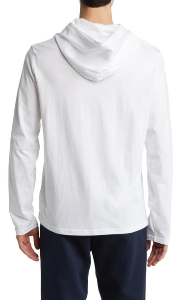 Shop Polo Ralph Lauren Cotton Jersey Hoodie In White