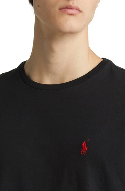 Shop Polo Ralph Lauren Embroidered Logo Crewneck T-shirt In Ralph Lauren Black