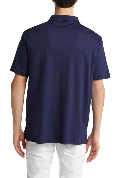 Shop Polo Ralph Lauren Pima Cotton Polo In Refined Navy